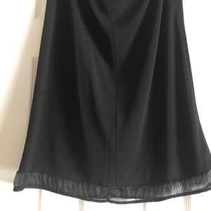 Dkny Black Elegant Skirt See Thru Hem Large 16.5" PLUS STRETCH